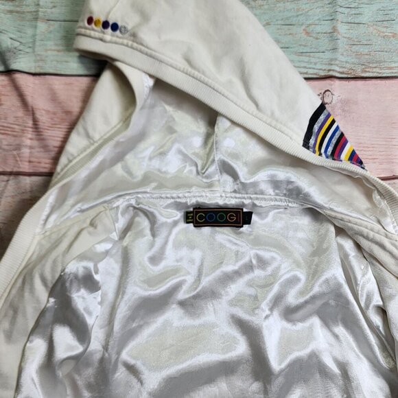 Coogi Girls Multicolor Embroidered Hoodie Jacket With Drawstring Waist Large - Picture 9 of 15